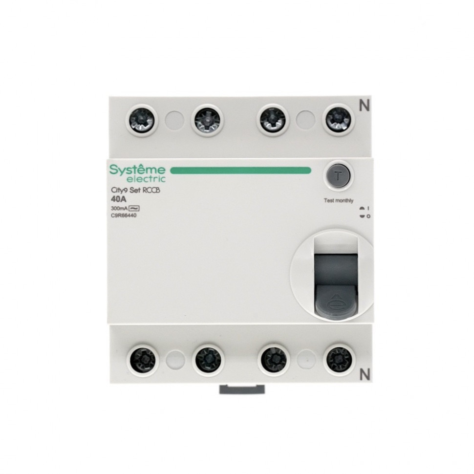 Устройство защитного отключения (УЗО) 40А 4P 300мА Тип-AC 400В Systeme Electric City9 Set C9R66440