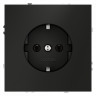 Розетка встраиваемая VOLTUM S70 с заземлением 16А, (черный матовый) VLS040108