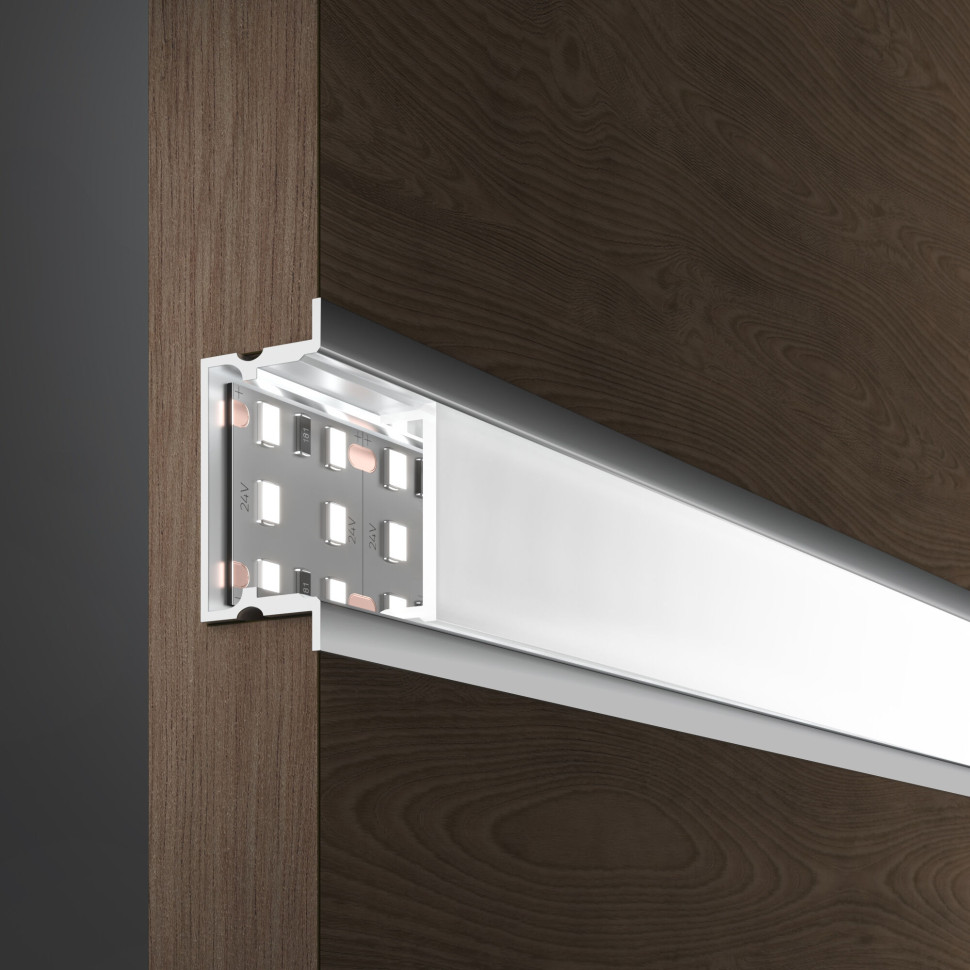 Встраиваемый алюминиевый профиль для LED ленты под ленту до 18,5 мм LL-2-ALP019