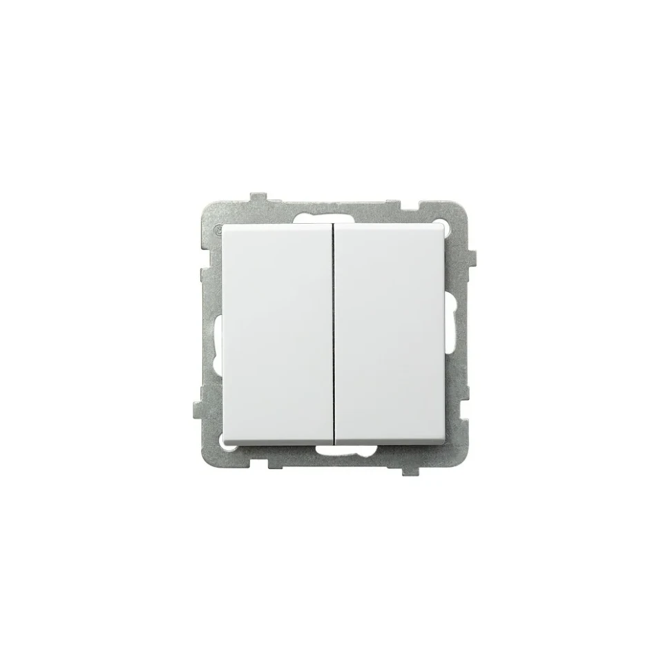 Ospel Sonata Белый Выключатель перекрестный 2-клавишный