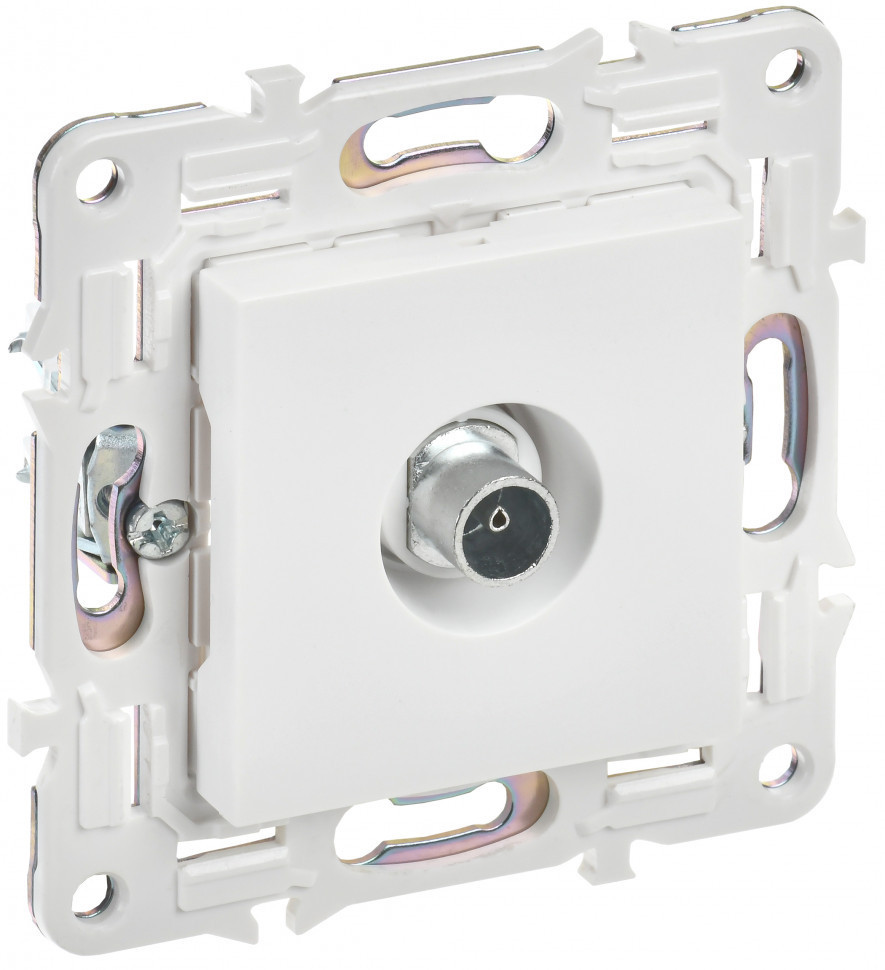 IEK SKANDY Розетка TV проходная SK-A17W арктический белый , SK-A10-P-K01