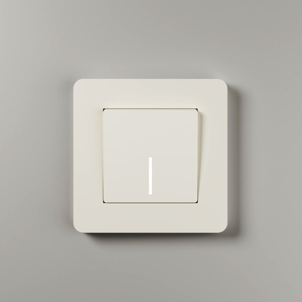 Рамка из поликарбоната на 1 пост Split айвори/белый, soft-touch W0013066