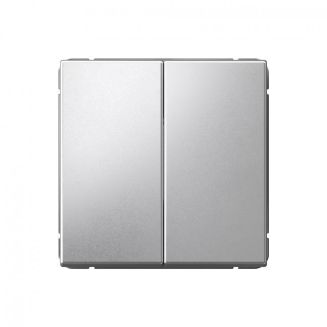 Переключатель двухклавишный Schneider Electric Art Gallery Алюминий GAL000365