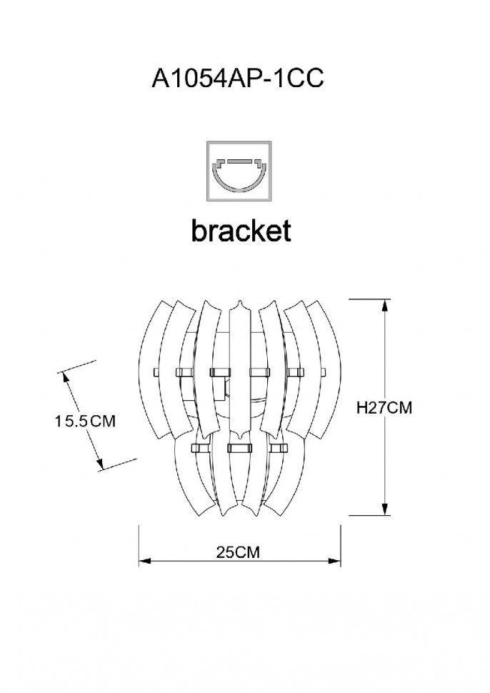 Настенный светильник Arte Lamp Ella A1054AP-1CC