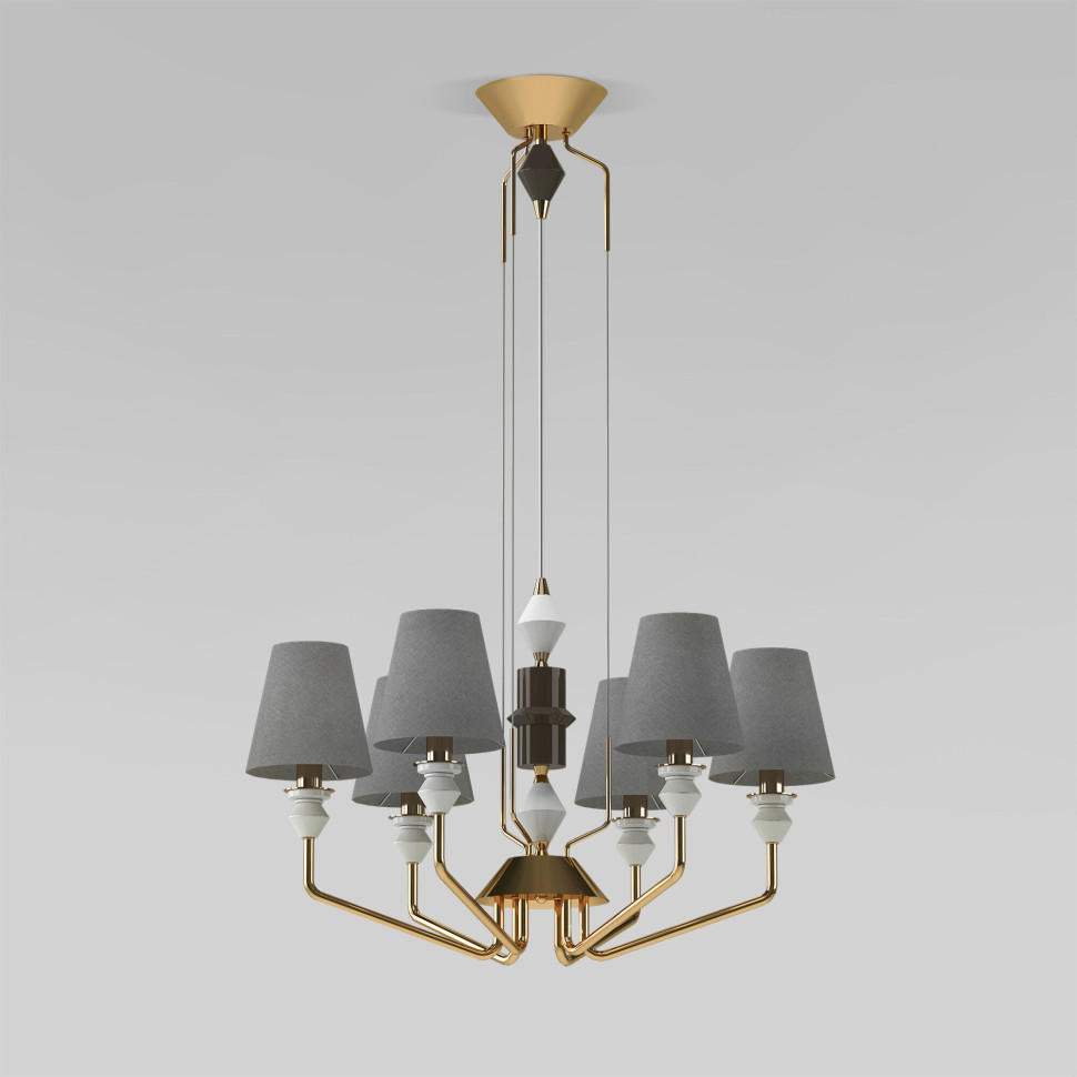 Умная люстра с декором из керамики 101012/6