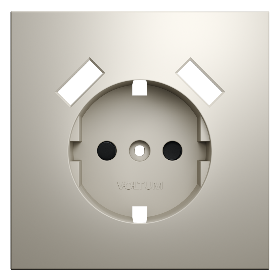 Накладка для розетки с заземлением и защитными шторками, с USB A+A, S70 (кашемир)