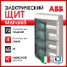 Бокс настенный 72М IP65 прозрачная зеленая дверь Mistral65 (с клемм) 1SLM006501A1209