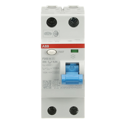 Устройство защитного отключения (УЗО) ABB F202 A-25/0.3 Тип-A  2P 25A 300мА 2CSF202101R3250