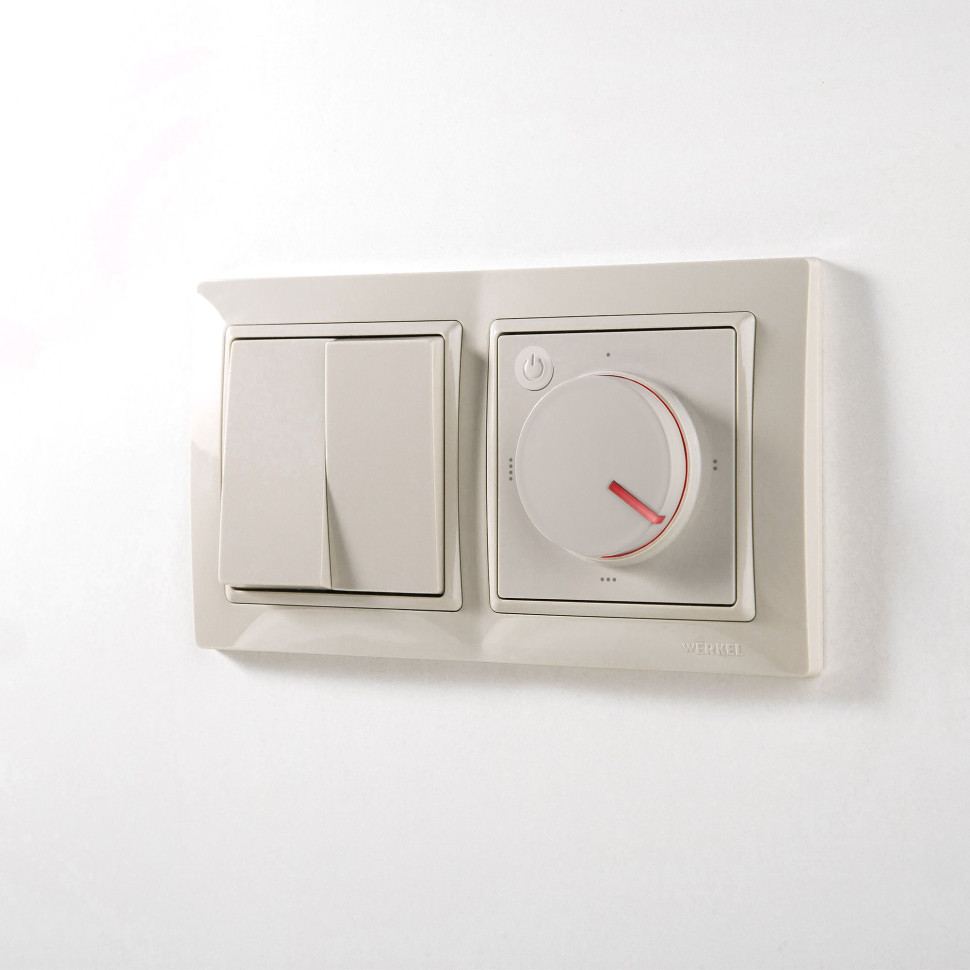 Рамка из поликарбоната на 2 поста Snabb Basic слоновая кость W0022003