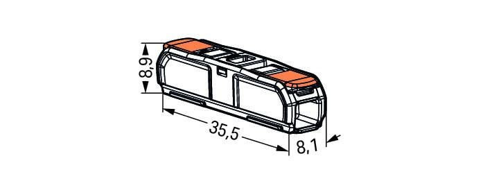 Клеммник 1х 0,2 - 4,0 мм2 32A Cu Wago 221-2411