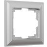 Рамка из поликарбоната на 1 пост Fiore серебряный W0012206