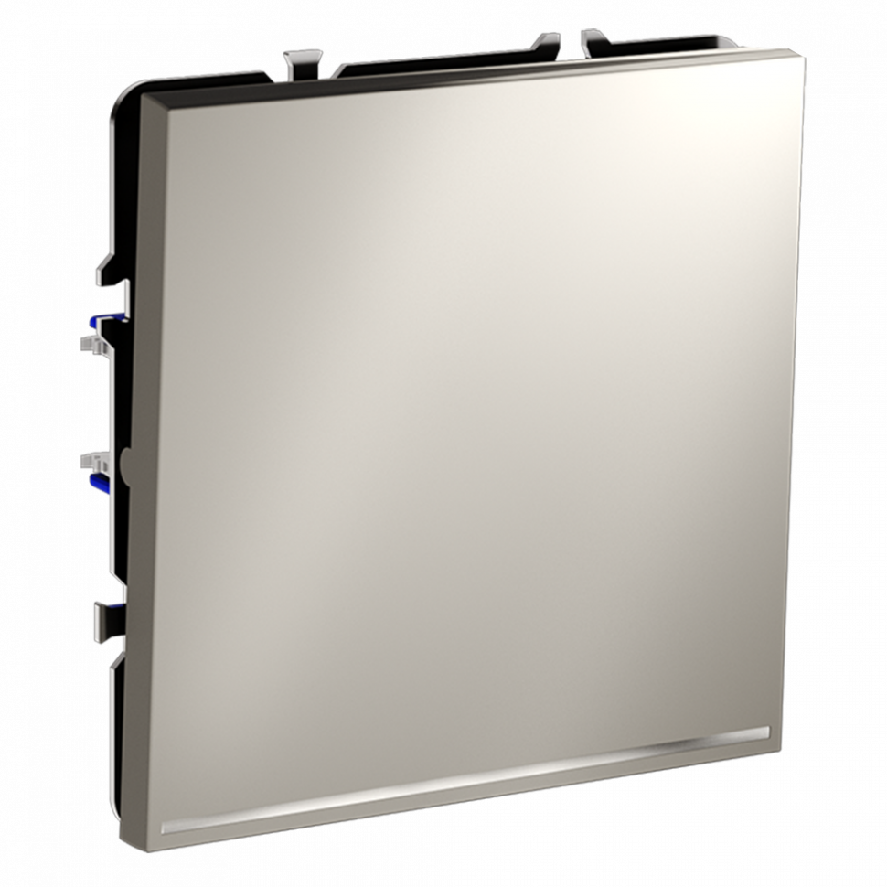 Выключатель встраиваемый VOLTUM S70 одноклавишный с подсветкой 10А, (кашемир) VLS010203