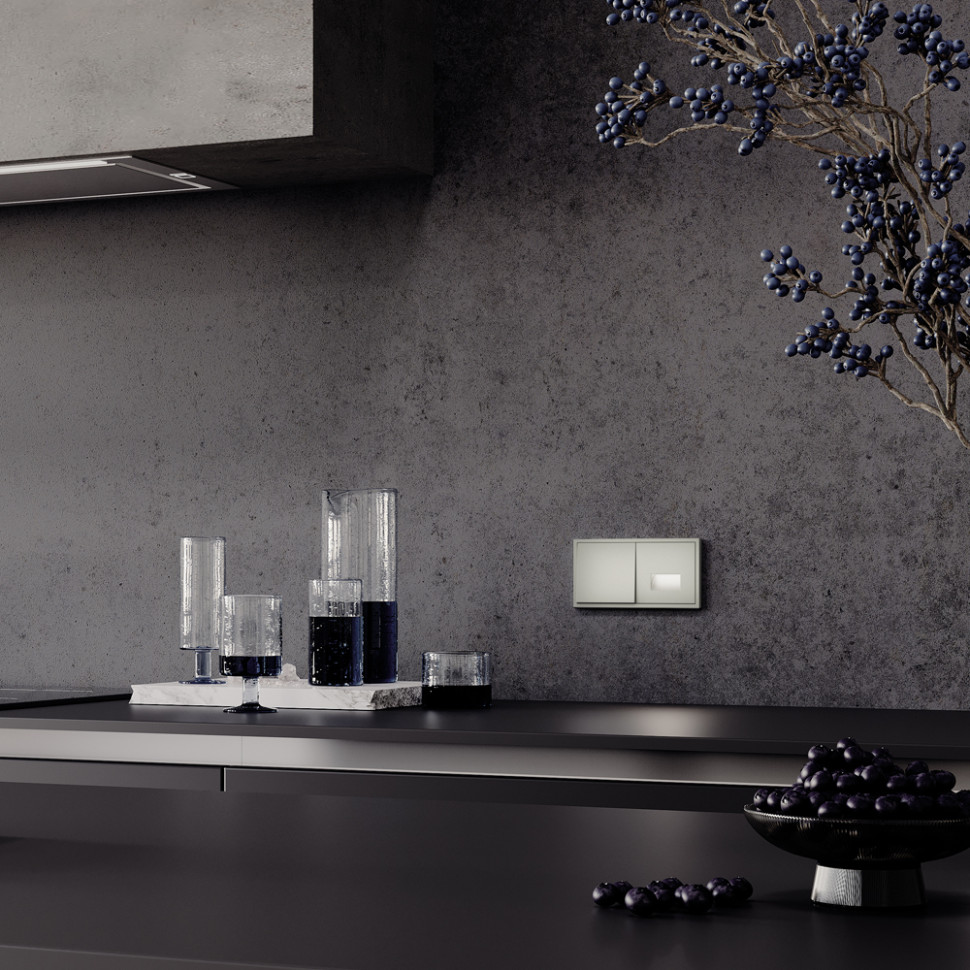 Перекрестный переключатель встраиваемый VOLTUM S70 одноклавишный 10А, (шелк)