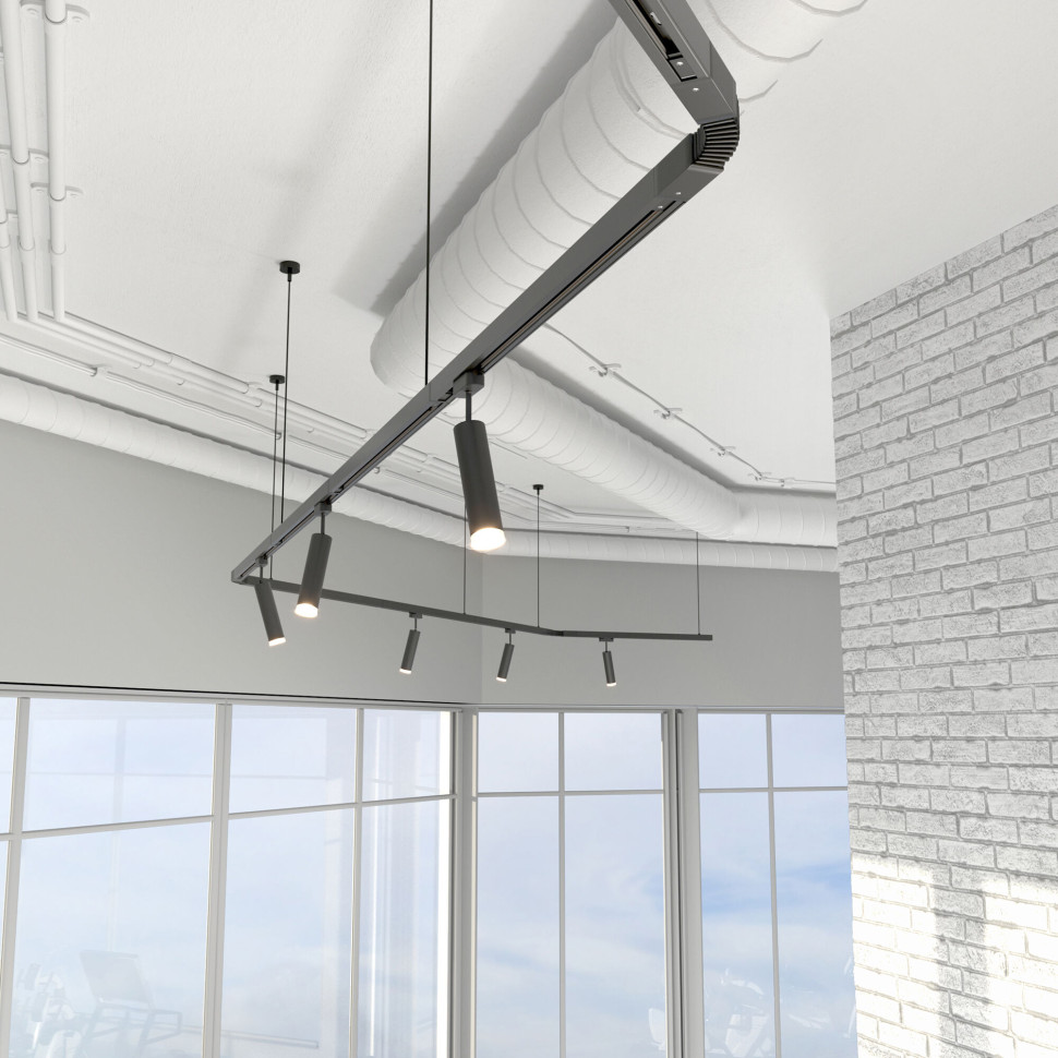 Гибкий коннектор для однофазного шинопровода черный TRC-1-1-FLEX-BK