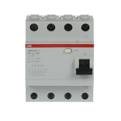 Устройство защитного отключения (УЗО) ABB FH204 AC-25/0.3 Тип-AС 4P 25A 300мА 2CSF204003R3250