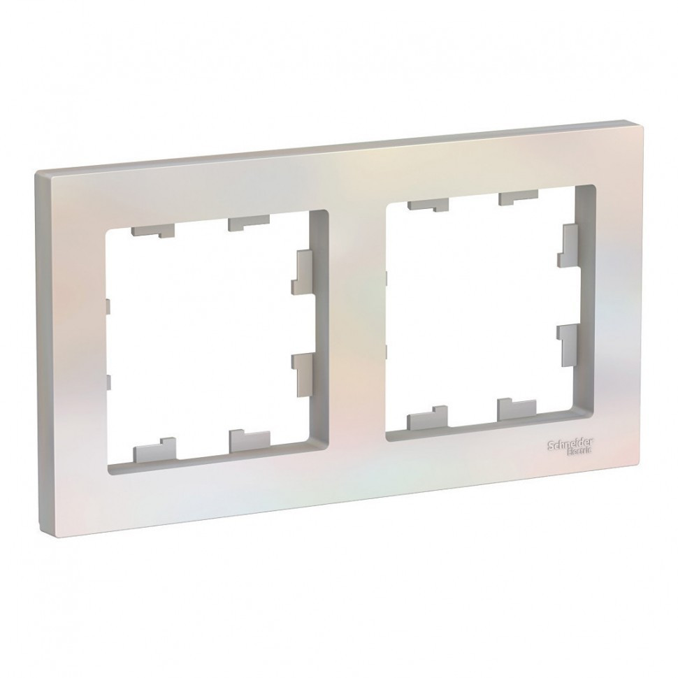 ATN000402 Рамка Systeme Electric Atlas Design на 2 поста жемчуг