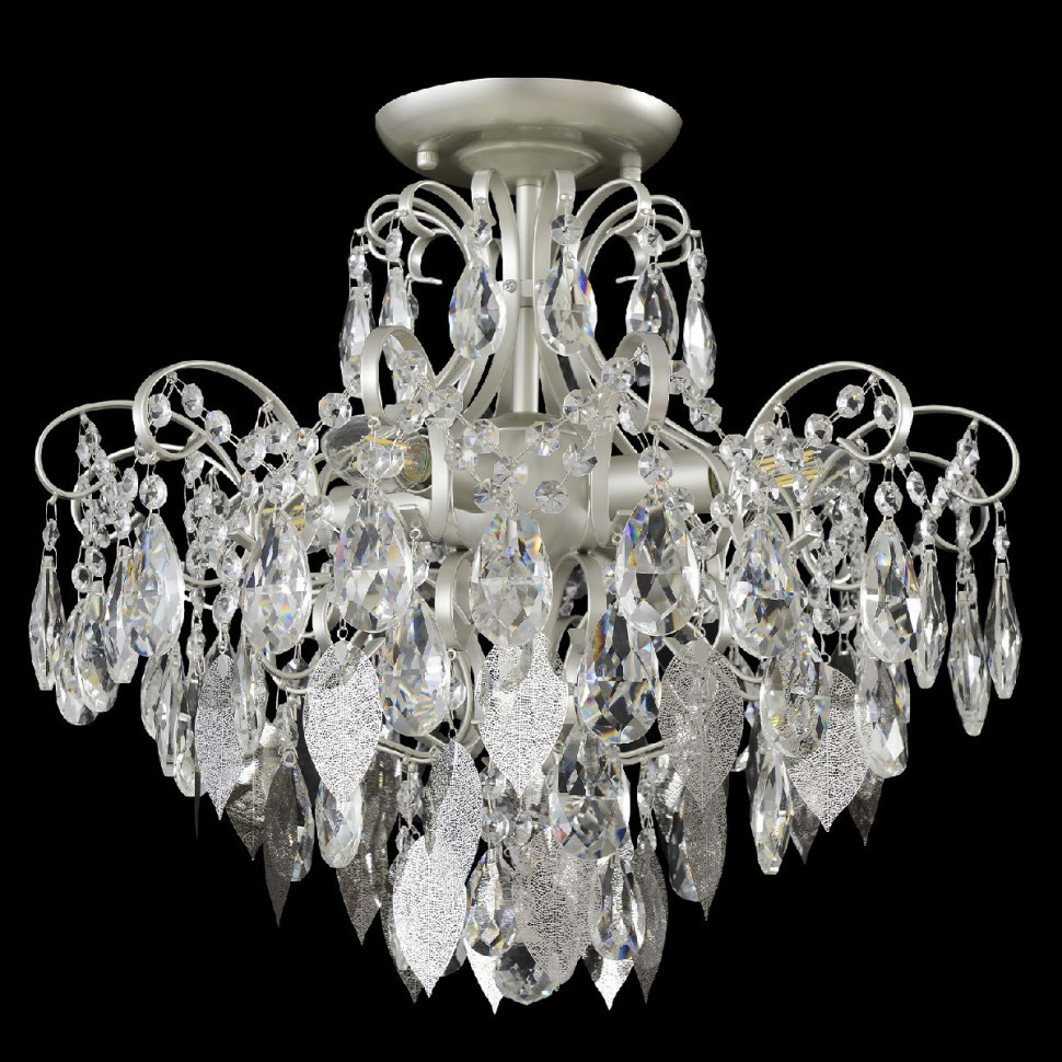 Потолочный светильник Crystal Lux ESMIRALDA PL4 SILVER