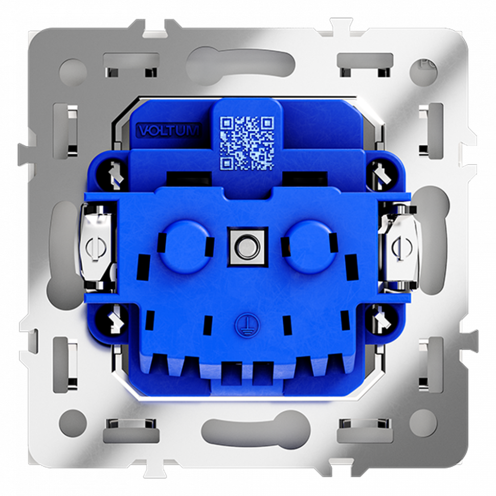 Розетка встраиваемая VOLTUM S70 с заземлением 16А, (белый матовый) VLS040102