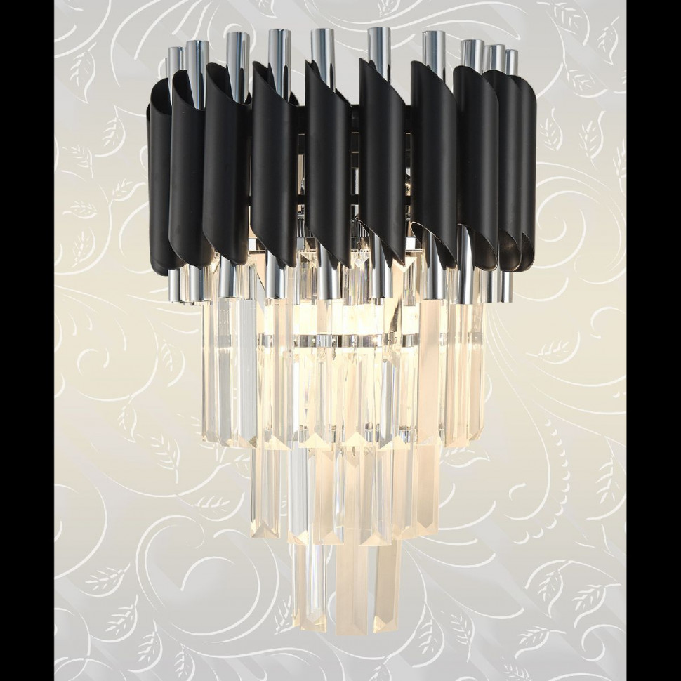 Настенный светильник Natali Kovaltseva DARIAN 76017/2W CHROME BLACK