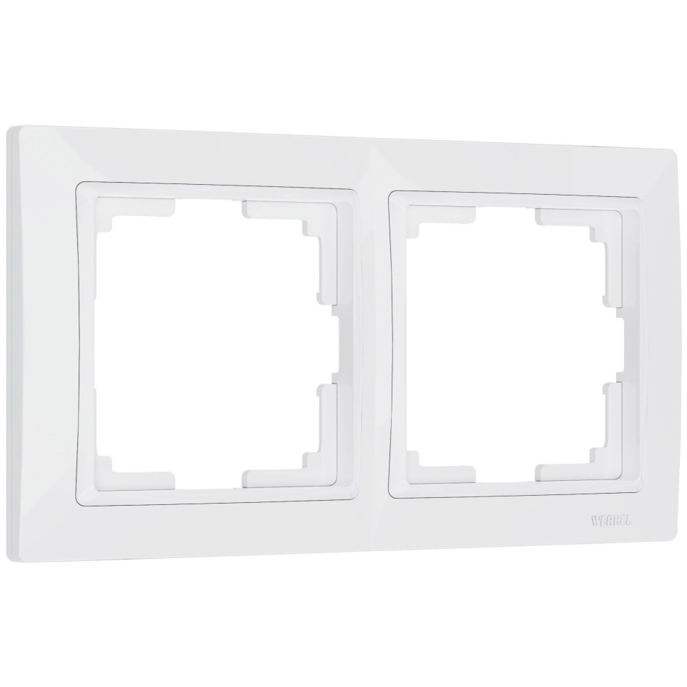 Рамка из поликарбоната на 2 поста Snabb Basic белый W0022001