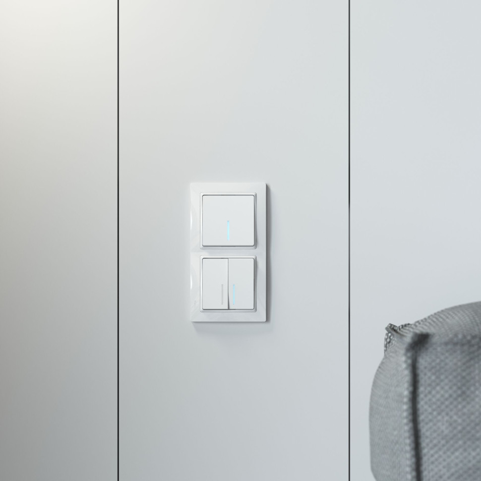 Рамка из поликарбоната на 2 поста Snabb Basic белый W0022001