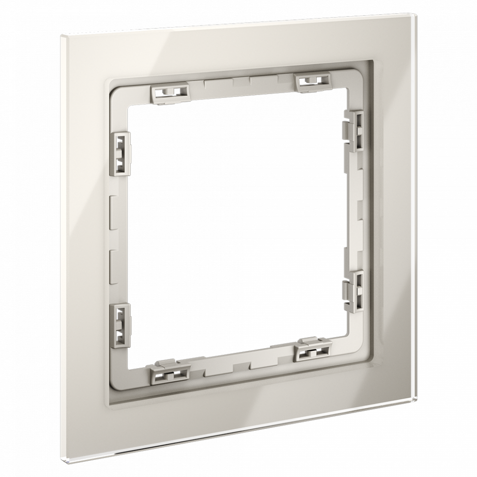 Рамка стеклянная VOLTUM S70 на 1 пост, (кашемир, стекло) VLS110103