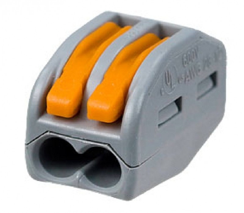 Клеммник 2х 0,08 - 4,0 мм2 32A Cu WAGO 222-412