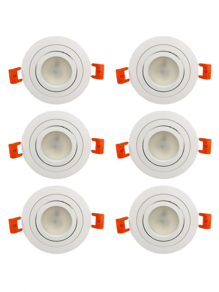 Встраиваемый светильник (6 шт.) Elvan VLS-111R-WH 6шт