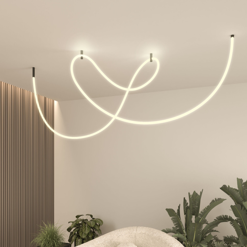 Гибкий неон 336 Led 12 Вт IP20 4200K Full light круглый дневной белый, 3 м 24V 12W 336Led 2835 IP20