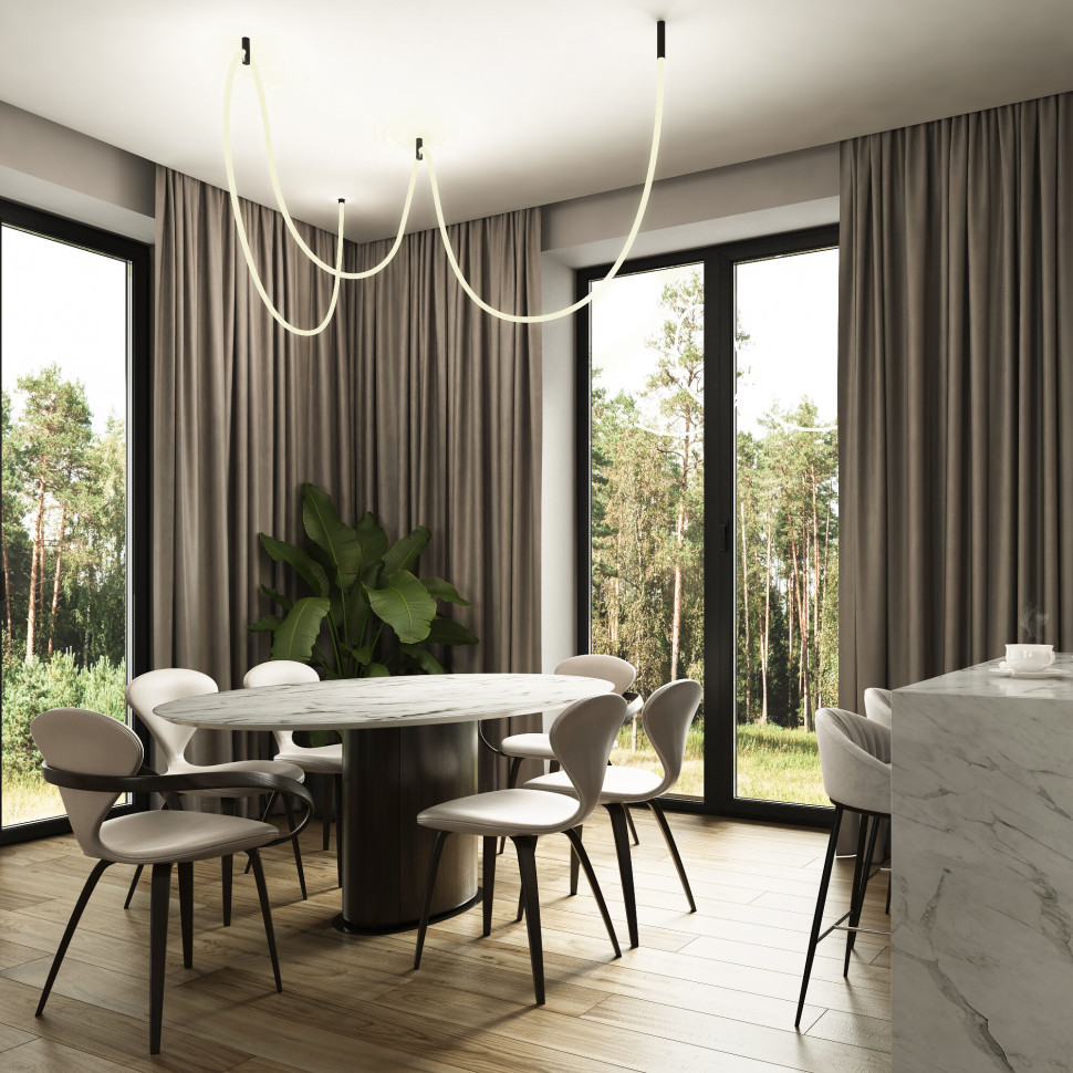 Гибкий неон 336 Led 12 Вт IP20 4200K Full light круглый дневной белый, 3 м 24V 12W 336Led 2835 IP20