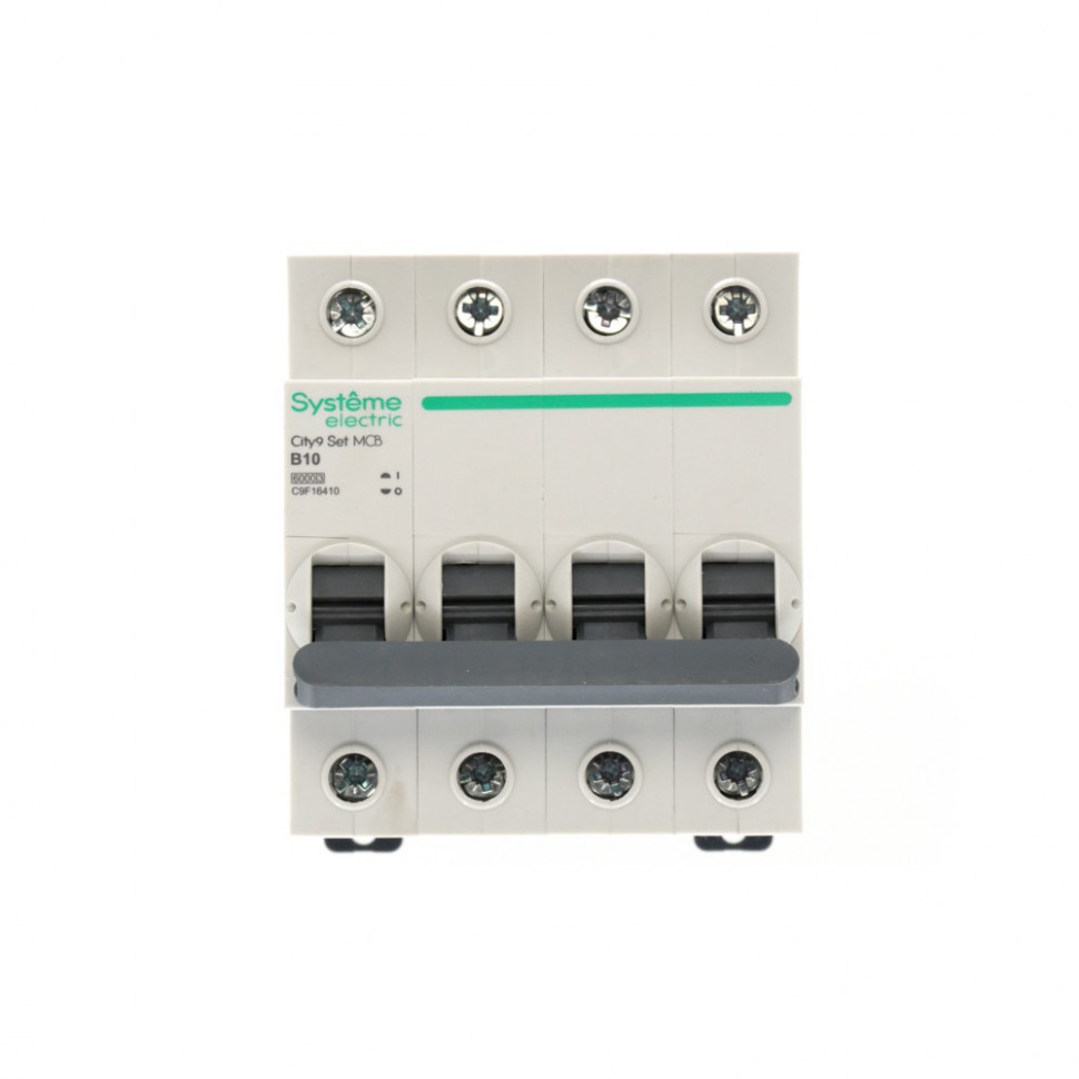 Автоматический выключатель (АВ) B 10А 4P 6kA 400В Systeme Electric City9 Set C9F16410