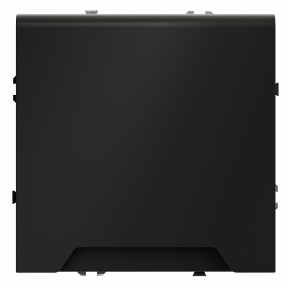 Розетка встраиваемая VOLTUM S70 с заземлением, защитными шторками и крышкой 16А, (черный матовый) VLS040308