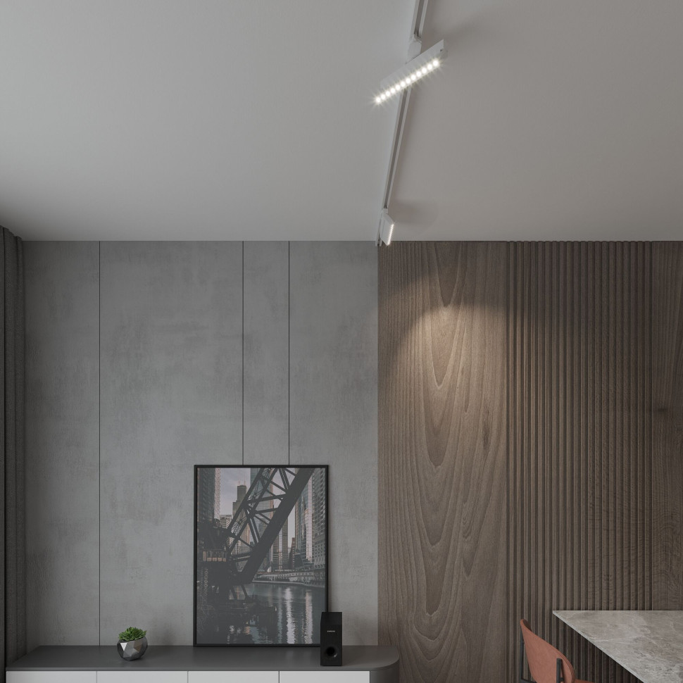 Трековый светодиодный светильник для однофазного шинопровода Garda черный 20 Вт 4200K 85018/01