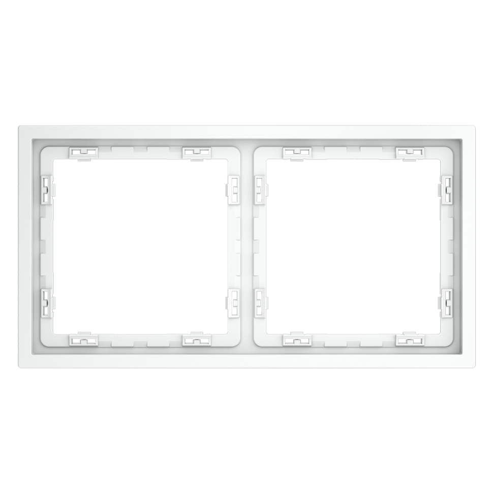 Рамка пластиковая VOLTUM S70 на 2 поста, (белый матовый)