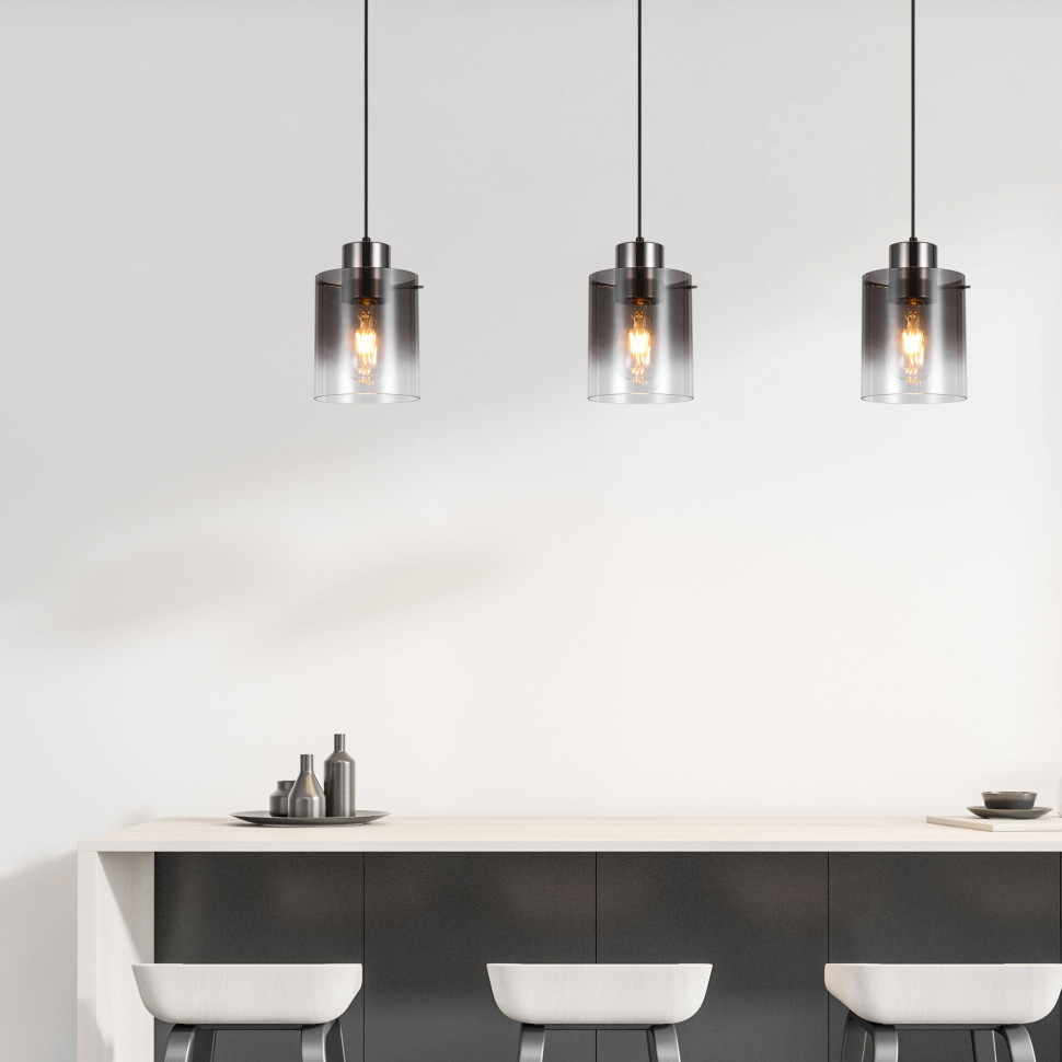 Подвесной светильник со стеклянным плафоном 50227/1 дымчатый