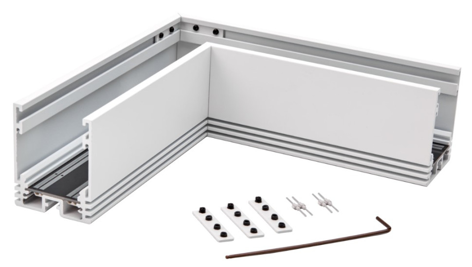  SWG PRO Коннектор угловой потолочный SY Белый Муар , Серебро, SY-601901-CN-WHMR-PCB