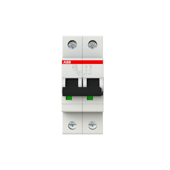 Автоматический выключатель ABB S202-B40 2P 40А 6kA (2CDS252001R0405)