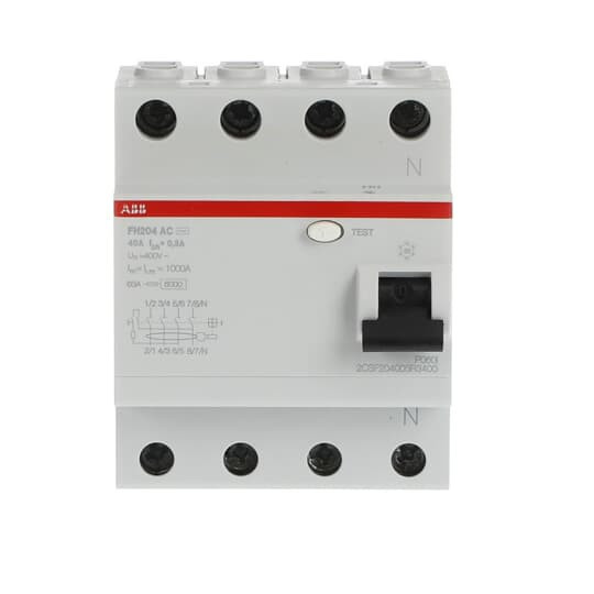 (УЗО) ABB FH204 AC-40/0.3 Тип-AC 4P 40A 300мА