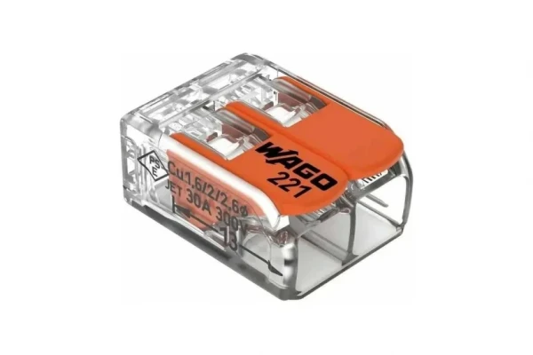 Клеммник 2х 0,2 - 4,0 мм2 32A Cu WAGO 221-412