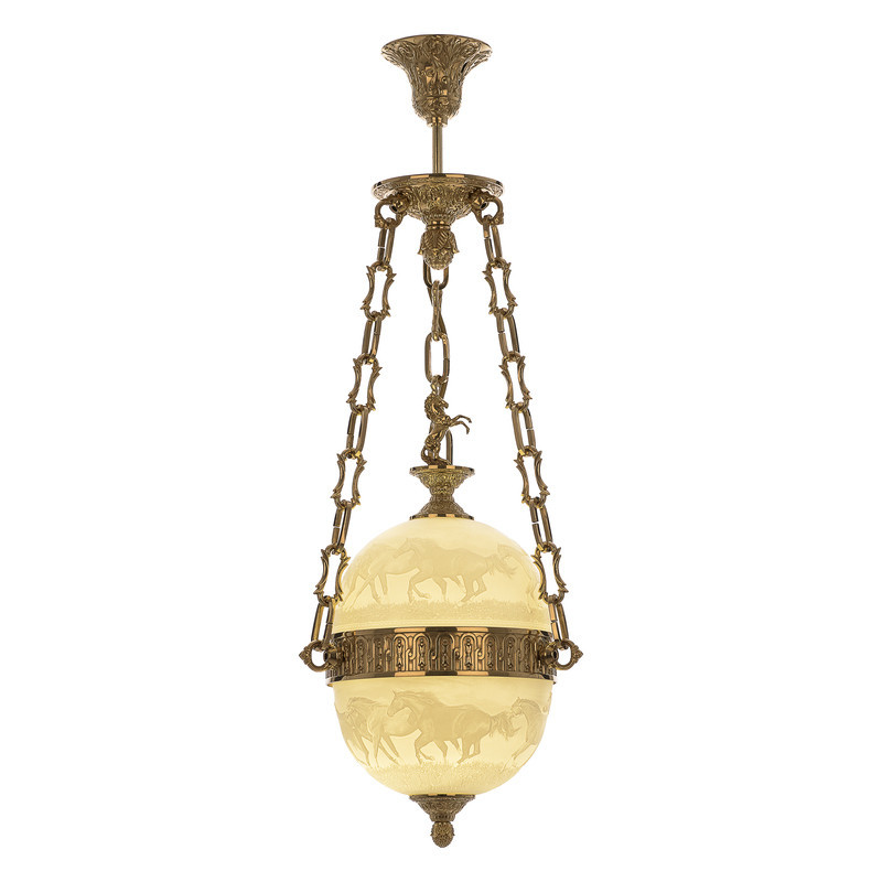 Подвесной светильник Bohemia Ivele Crystal 71000P/20 G Horse FH1S