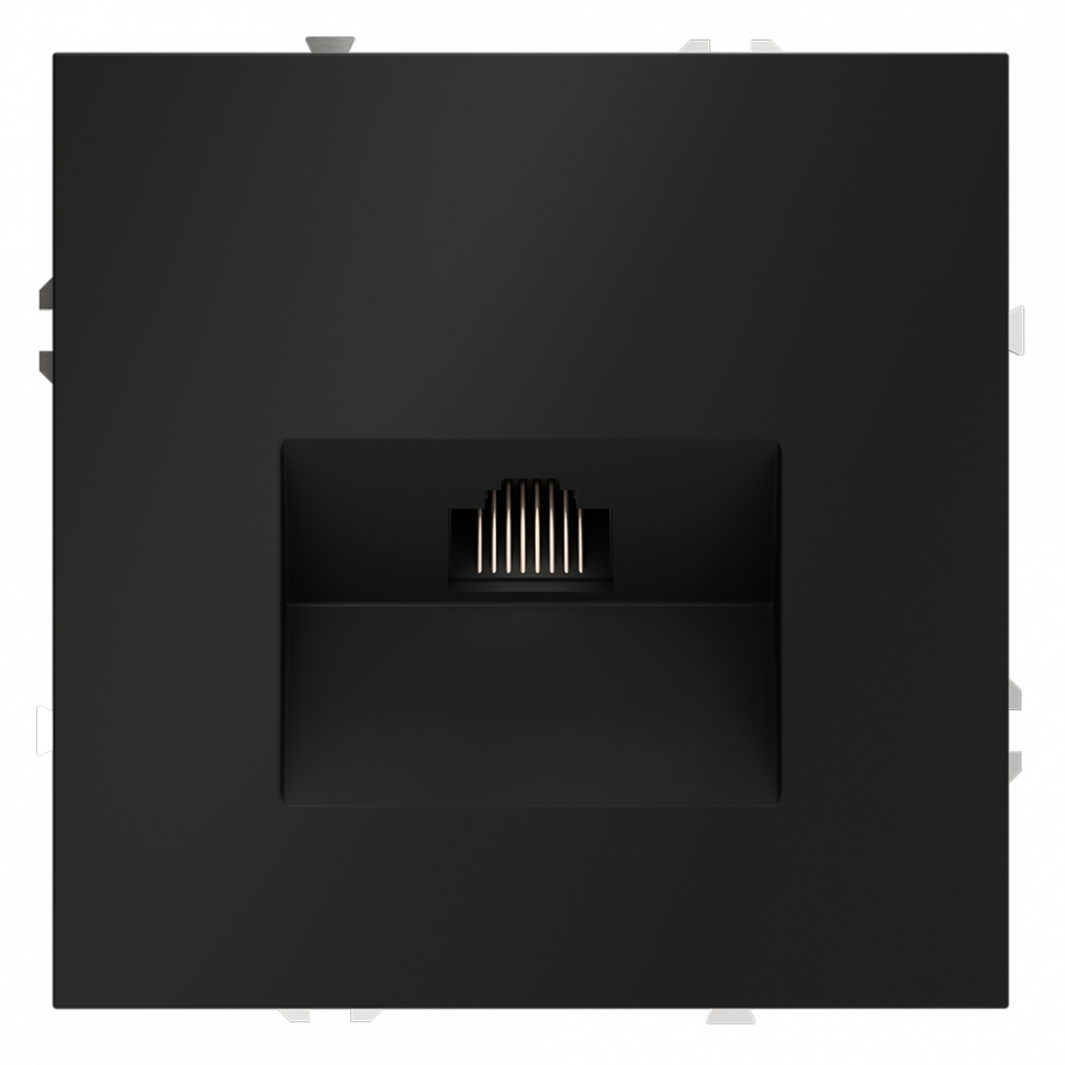 Розетка компьютерная встраиваемая VOLTUM S70 RJ45 кат.6, (черный матовый) VLS060108