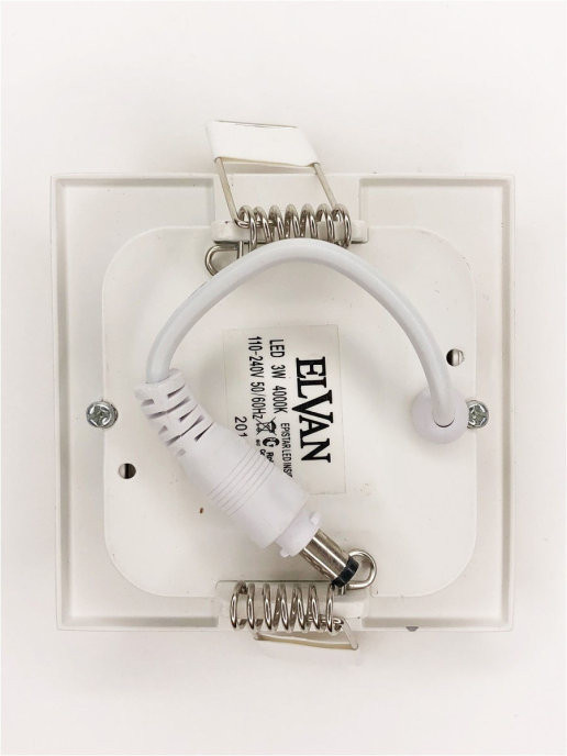 Встраиваемый светильник Elvan VLS-102SQ-3W-WW-Wh