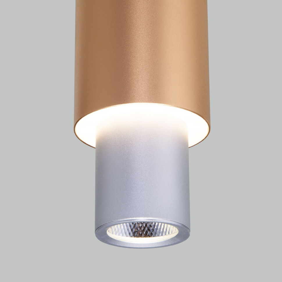 Подвесной светодиодный светильник 50204/1 LED матовое серебро/матовое золото