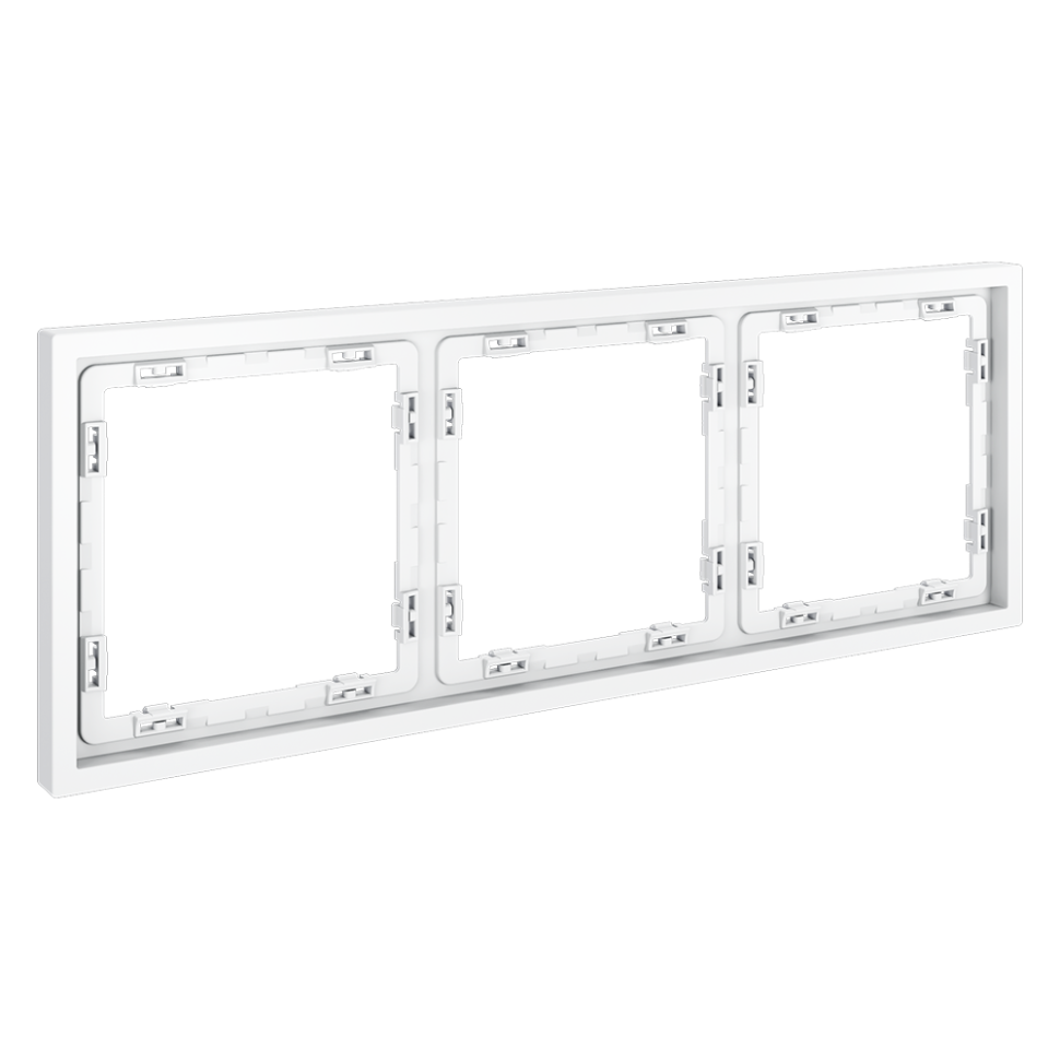 Рамка пластиковая VOLTUM S70 на 3 поста, (белый матовый)