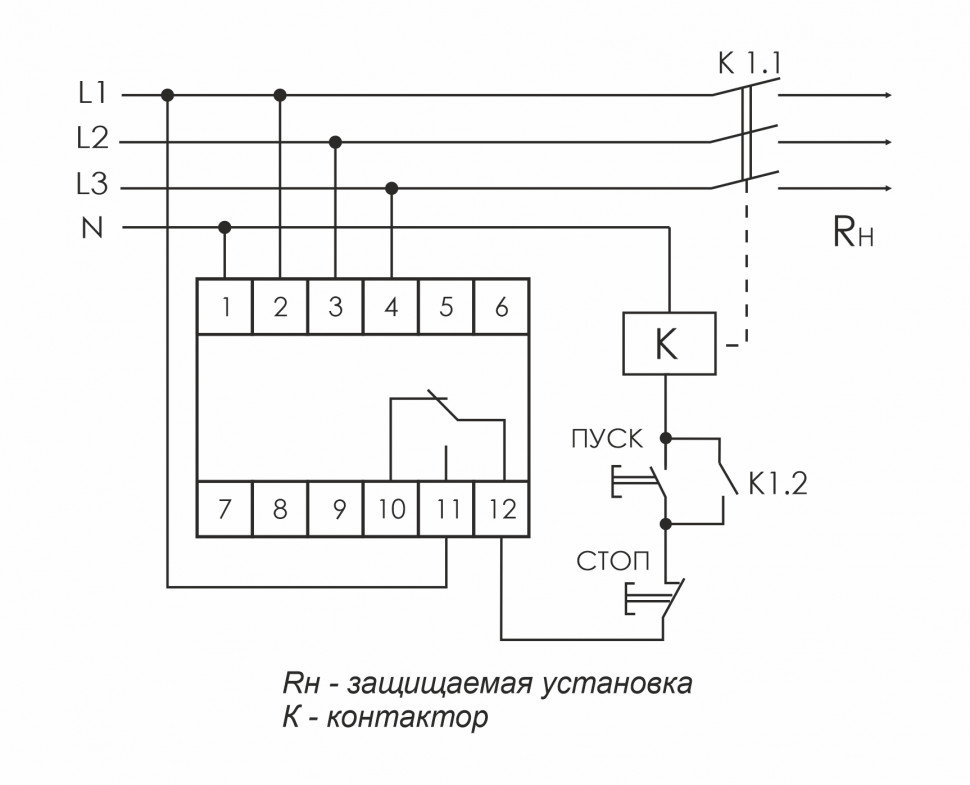 Реле напряжения (трёхфазный-АС / Ампер-16 / Контакт-1NO/NC) CP-730
