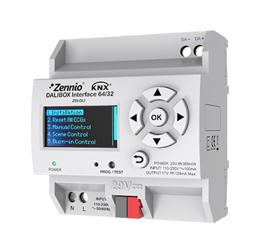 Интерфейс KNX-DALI, балластов Zennio DALI BOX Interface 64 v3 64ZDID64V3