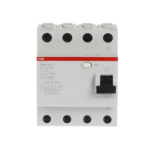 Устройство защитного отключения (УЗО) ABB FH204 AC-63/0.3 Тип-AС 4P 63A 300мА 2CSF204003R3630
