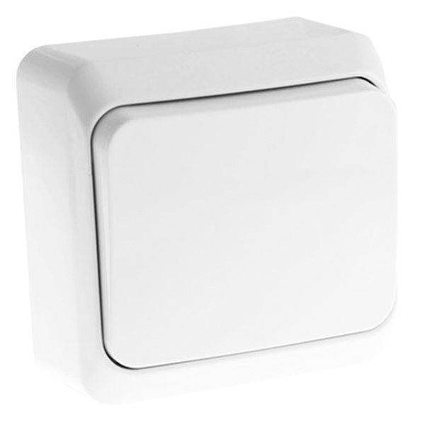 Выключатель одноклавишный 10АХ белый Systeme Electric Этюд BA10-001B