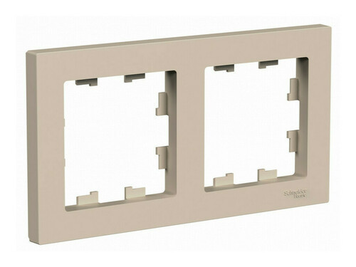 Рамка Systeme Electric Atlas Design на 2 поста, песочный ATN001202