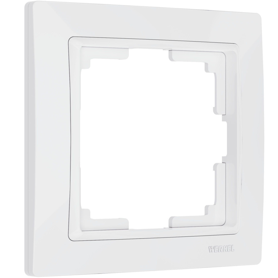 Рамка из поликарбоната на 1 пост Snabb Basic белый W0012001